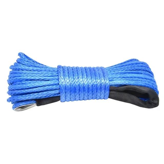 15m Winch Cable Kevlar Cable Towing Car Tow Strap Trailer Rope with Hook for ATV Off Road Accessories 7700lbs 3.5T