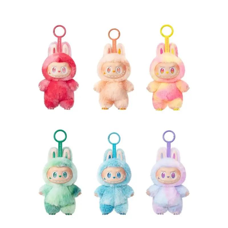 New V3 Popular Keychains Keychains Labubu Plush Keychains Trendy Play Rabub Soft Short Plush Doll Toy Cute Cartoon Pendant for