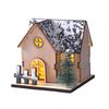 Nordisk Stil Lysende Træ Julebordplade Hus Ornamenter