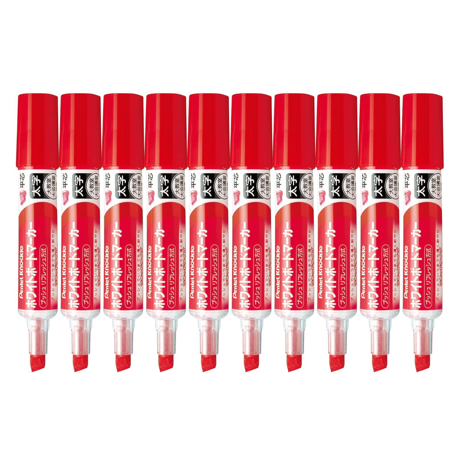 

Pentel Whiteboard Marker Nockle Red Set of 10 EMWL6W-B