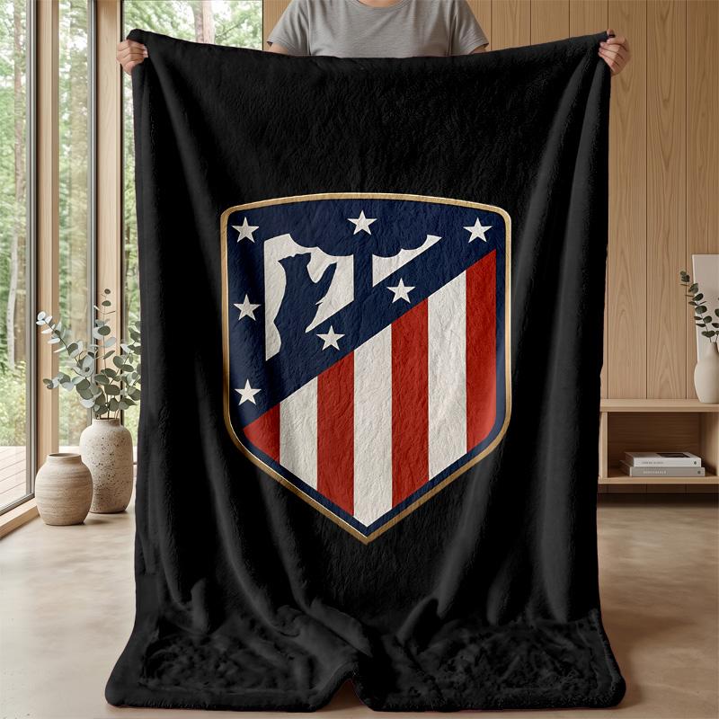 Atletico Madrid Theme blanket Soft Flannel Fleece Blanket Warm Lightweight Throw Blanket for Home Sofa Bed