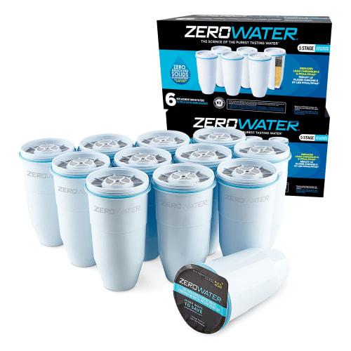 Zero Water Replacement Filters, 12 Pack, White