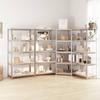 Day and Night - Day and Night Shelving 5 Levels 4 Units Steel Plywood Silver