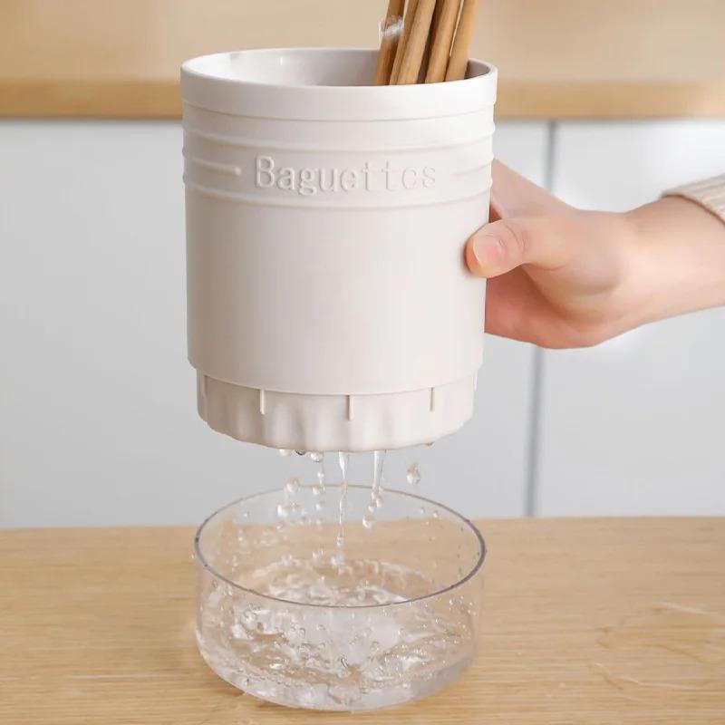 1 Stück Besteckaufbewahrungshalter Kunststoff Multifunktional Abtropfgestell Essstäbchen Geschirr Messer Löffel Gabel Essstäbchenbehälter Küchenwerkzeuge