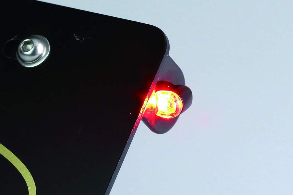 Kijima 219-5180 LED-Kombinationsleuchte für Motorrad, Nano-Typ, Schwarzer Körper/Klares Glas, Blinkleuchte, Rückleuchte, Bremsleuchte