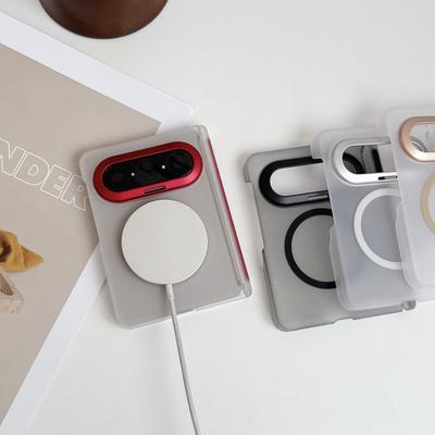 With Samsung Zfold1 Mirror Shield Ice Mist Suitable Matex1 with Front Frame Mobile Phone Case Purax High-end Magnetic Suction Matex1