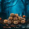 Holiday Pumpkins Decorations Lightweight Small Carved Pumpkins Home Decor Accents