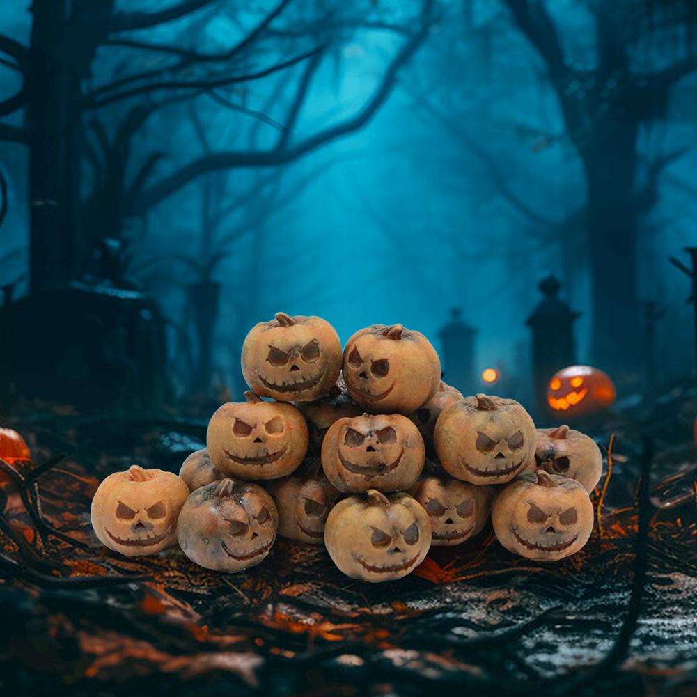 Holiday Pumpkins Decorations Lightweight Small Carved Pumpkins Home Decor Accents