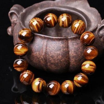 Náramek z přírodního kamene 6/8/10mm korálky Tygří oko Klasický pánský dámský Buddha Černá láva Minimalistické šperky pro jógu a meditaci