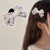 Hairpin Hollow Lace Bow Imitation Pearl Embellishments Hair Clip Spring Summer Lightweight Hair Accessories