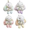 Plush Bunny Keychain Mini Fluffy Rabbit Key Ring Backpack Schoolbag Hanging Decoration Bag Charm Purse Pendant Women Girls Gift