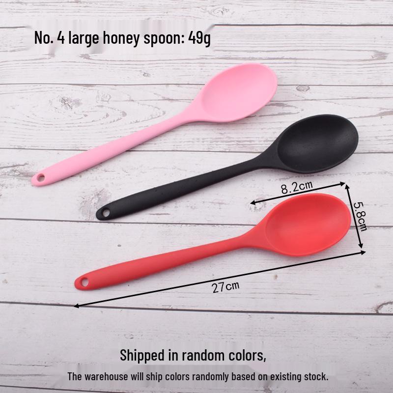 Silicone One-Piece Full-Wrap Handle Ladle and Spatula – Soft, Non-Stick Kitchen Utensil Spoon