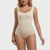 Plus Size Waist Cinching High Waist Shaping Wide Strap Thong Shapewear Bodysuit