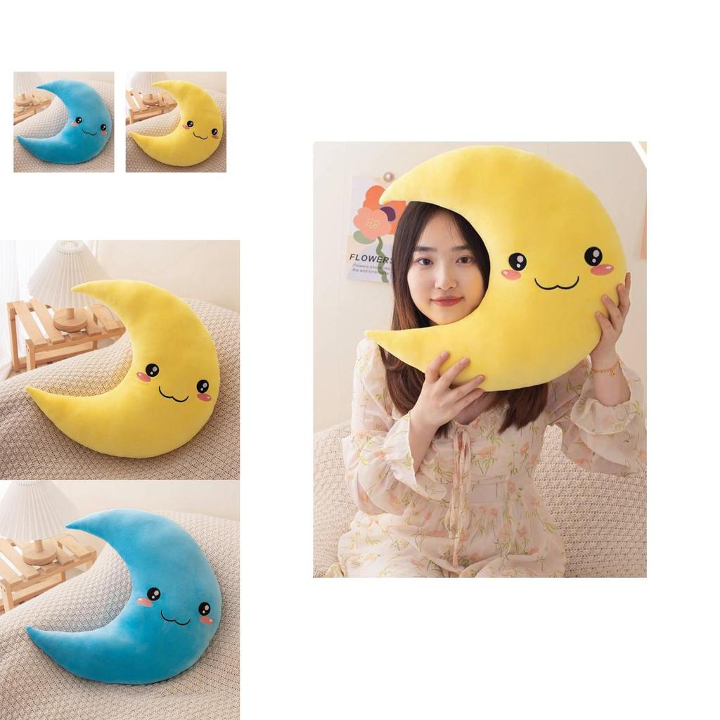 Gemütliches Weiches Mondkissen Plüschkissen Für Kinder Mit Niedlichem Tierdesign Ideal Für Sofa Oder Bett