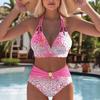 2026 European Gradient Leopard Print Sexy Women's String Bikini for Beach & Hot Spring