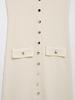 2025 Spring Women's European & American Slim Knit Sleeveless Single-Breasted High-Waisted Dress