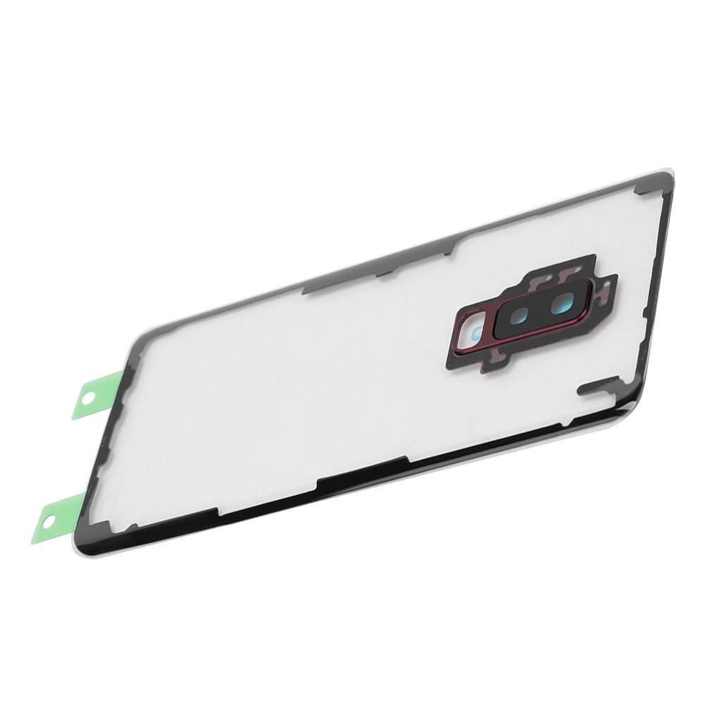 Phone Back Case For Samsung Galaxy S9 plus G695 Model Transparent Phone Battery Cover(Red)