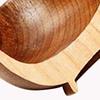 1 Pc Salad Bowl Multi-purpose Thermal Insulation Wood Wooden Salad Bowl Smoothies