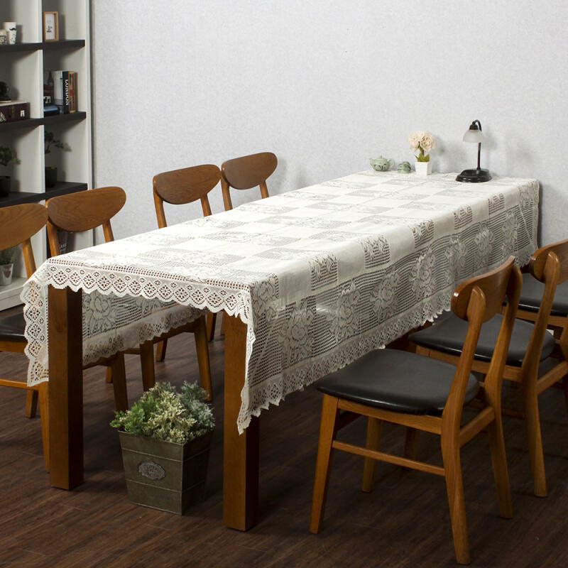 French Lace Tablecloth (Rose Garden/150x250cm)