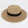 Color Square 20 Buckle Round Straw Hat Summer Travel Sunshade Cap Breathable