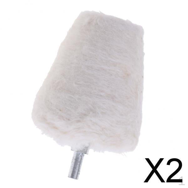 

2xPolishing Buffing Wool Cotton Wheel for Rotary Tool Accessory #5- 35x55mm , White, 2 Pcs