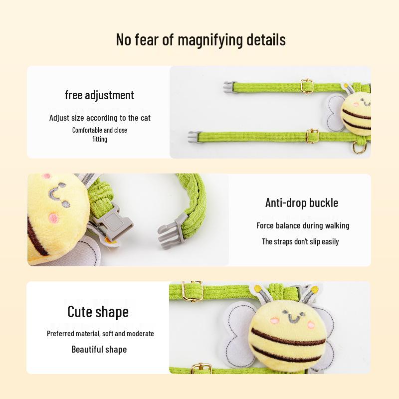 Ausbruchsichere Katzenleine & Geschirr im Westenstil für Spaziergänge im Freien