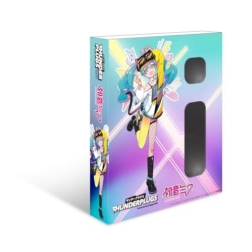 Thunderplugs Live/Music Earplugs, Officially Licensed Hatsune Miku Collaboration 2025 Model, Miku Color Finish, Special Packaging