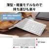 Elecom Tastatur Bluetooth Pantograph Kompakte Tastatur Kompatibel mit Android Weiß Windows, Mac, iOS, TK-FBP101WH
