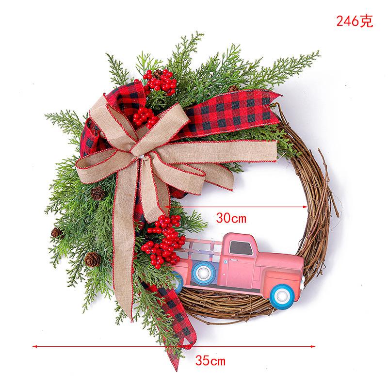 

Рождественский подвесной ветвь из ротанга, венок из ротанга своими руками, подвеска на дверь, праздничная композиция на окно, реквизит