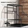 Garden Tool Storage Rack, 3-Tier Garden Tool Rack with 11 Hooks for Long-Handled, Broom, Shovel, Rake, Holds 20 Tools