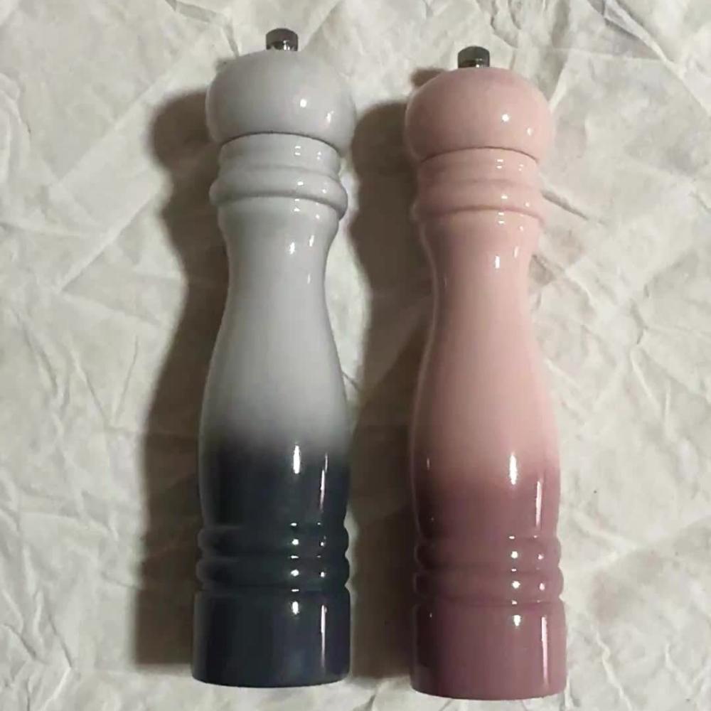 2pcs Pepper Grinder Set, Macaron Pink Gradient Design