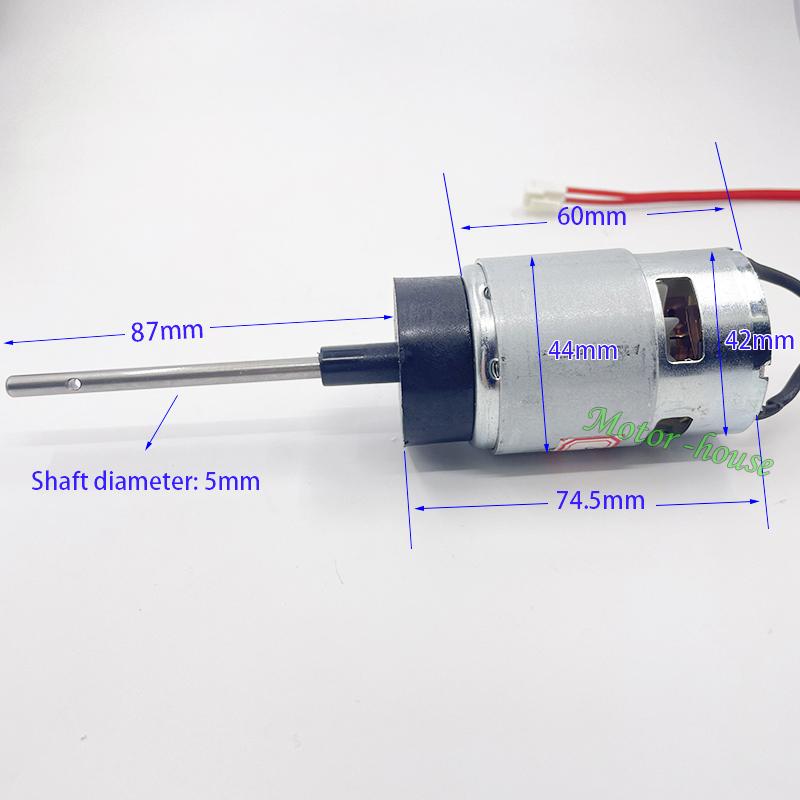 Micro Small RS-755 Motor DC 12V 12.5V 7000RPM Large Torque Long Shaft DIY Electric Fishing Boat Engine