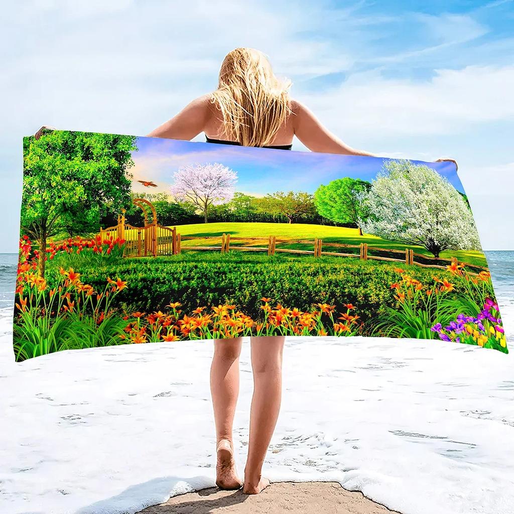 Microfiber Beach Towel for Adults Oversized Travel Beach Towels with Pouch -Quick Dry Pool Towels Large Sand Free Beach Towels