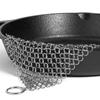 Scrubber Durable Chainmail Square Cleaning Cast Iron Cleaner Stainless Steel Kitchen Tool Pan Brush