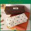 Korean Style Dot Pen Bag With Large Capacity For Students And Office Use