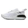 Lace-up Round Toe Flat Sole Rubber Breathable Low Running Shoes Unisex White Black 395235-03