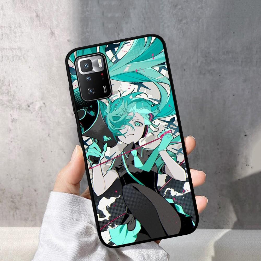 Popular Electronic Singer Hat Sunes Miku Phone Case For Redmi Note 4 X 5 A 7 8 Pro T 9 Pro 9S 10 Pro 11 Pro 11S 11Epro PocoM3pro