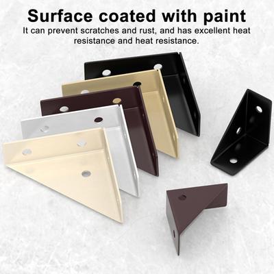 4 Bucăți Colțare cu Unghi Drept Colțare din Oțel Laminat la Rece Colțare de Armare din Oțel 90 Grade Conectori de Mobilier Rezistenți la Rugină