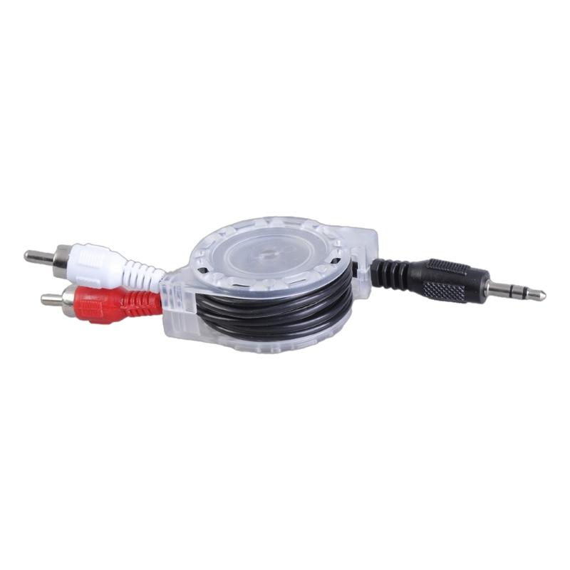 

3.5mm to 2RCA Telescopic Cable 3.5mm Male to 2RCA Male Y Splitter Adapter Stereo Cord for Phone Tablet Home Theaters 1