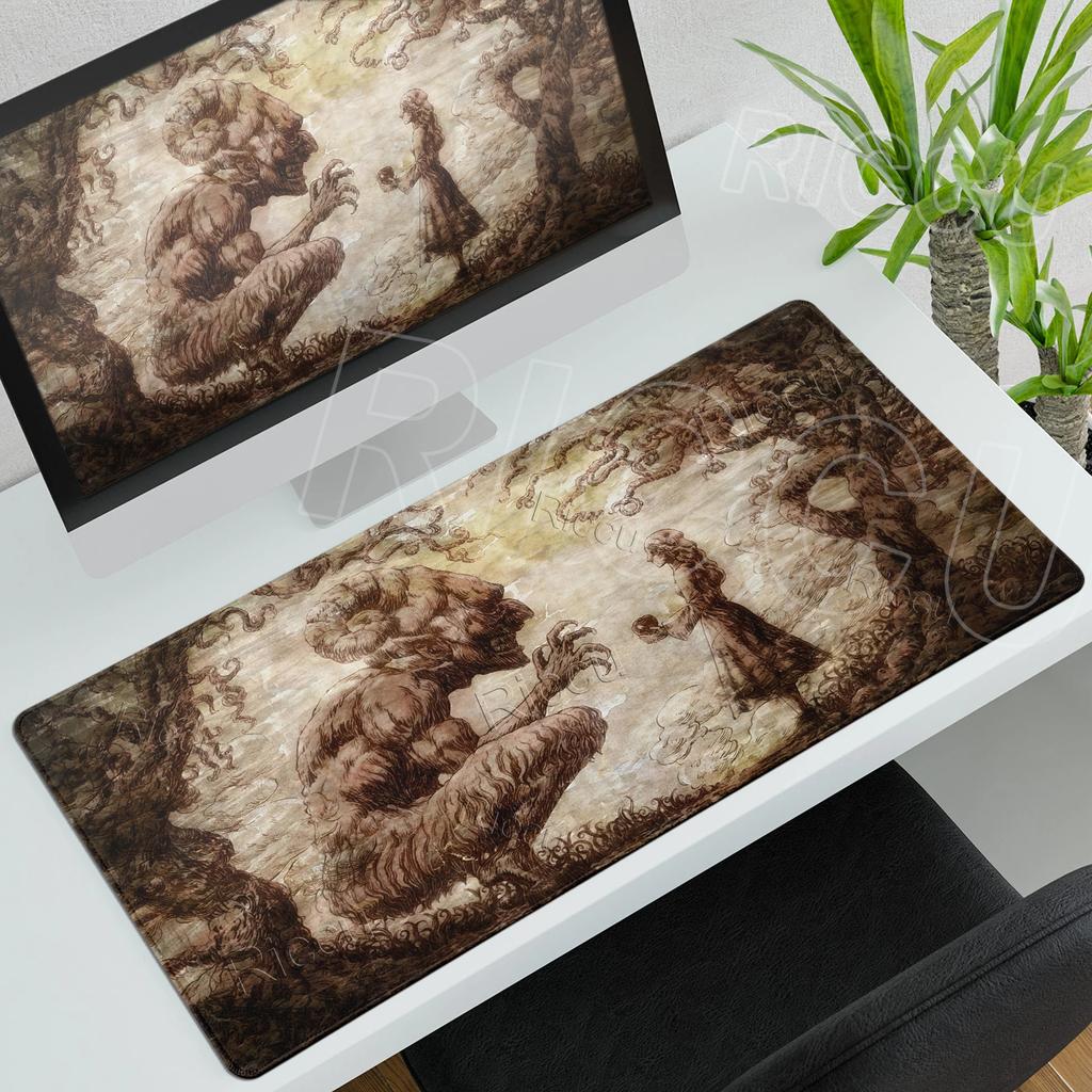 Podkładka pod mysz Anime Attack On Titan Komputerowa Antypoślizgowa Gamingowa Podkładka pod mysz XXL Krawędź Blokująca PC Laptop Klawiatura Mata pod mysz Akcesoria biurkowe