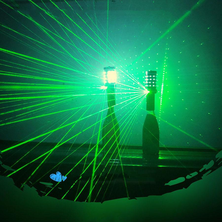 Thrisdar Champagne firework Flashing Stick With 2 scattered laser Topper Bar Strobe Baton Champagne Wine Bottle Laser Sparkler