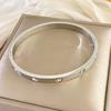 Women's Starry Sky Titanium Steel Bracelet: Fashionable, Simple, Diamond-Studded Nail Bangle, High-End Versatile Jewelry
