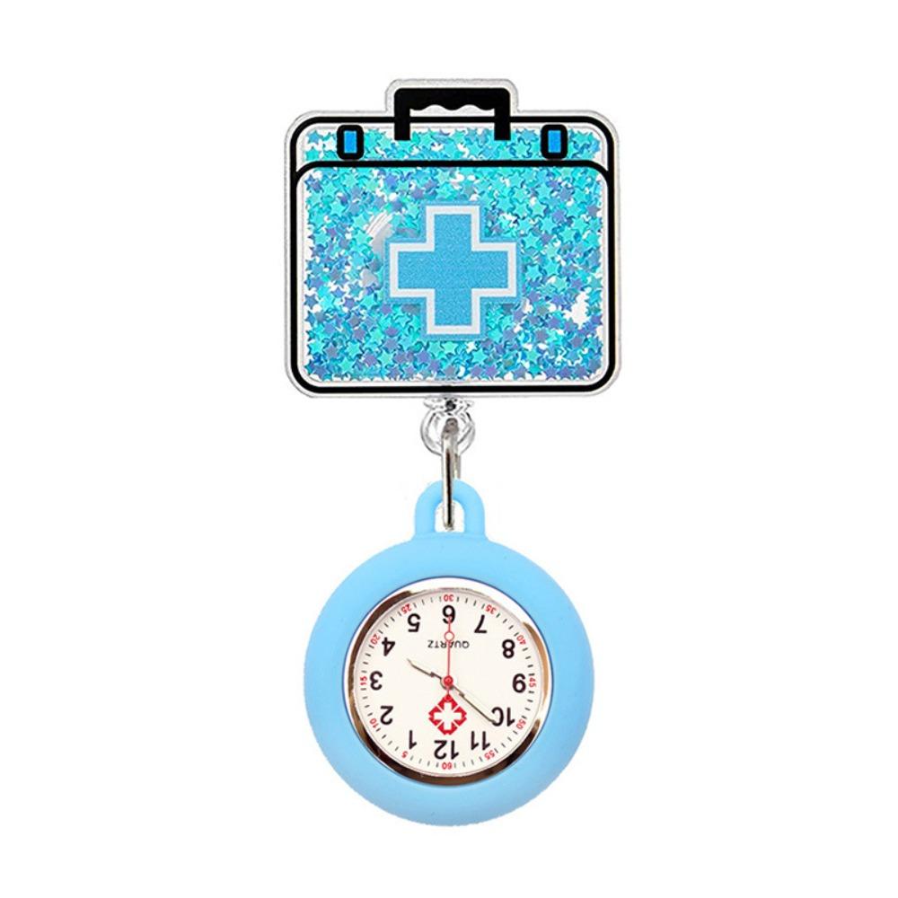 New PVC Retractable Watch Brooch Cute Appearance Lovely Cartoon Nurse Watch Colourful Doctor Pocket Watch Nurse Gifts