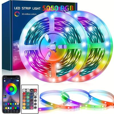 Bluetooth LED Strips SMD5050 Phone Control Neon Ice Lighting with 24Key Lamp for Bedroom Decoration TV Backlight DC5V Room Decor