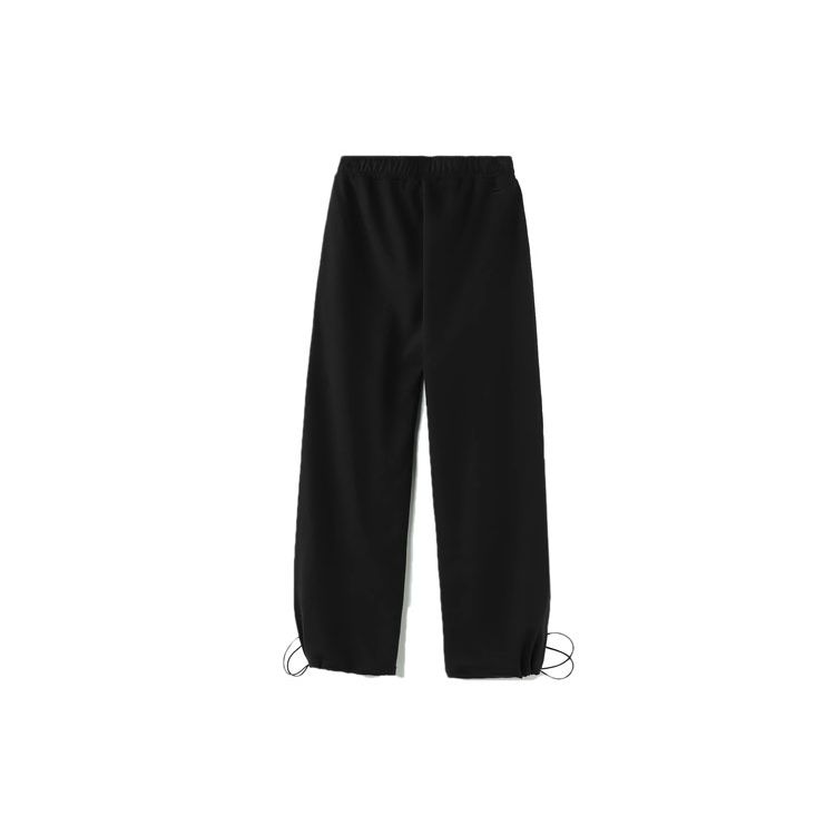 Li Ning Sports Fashion Series Letter Embroidery Cuffed Sweatpants Women Sweatpants Black AKLR544-1