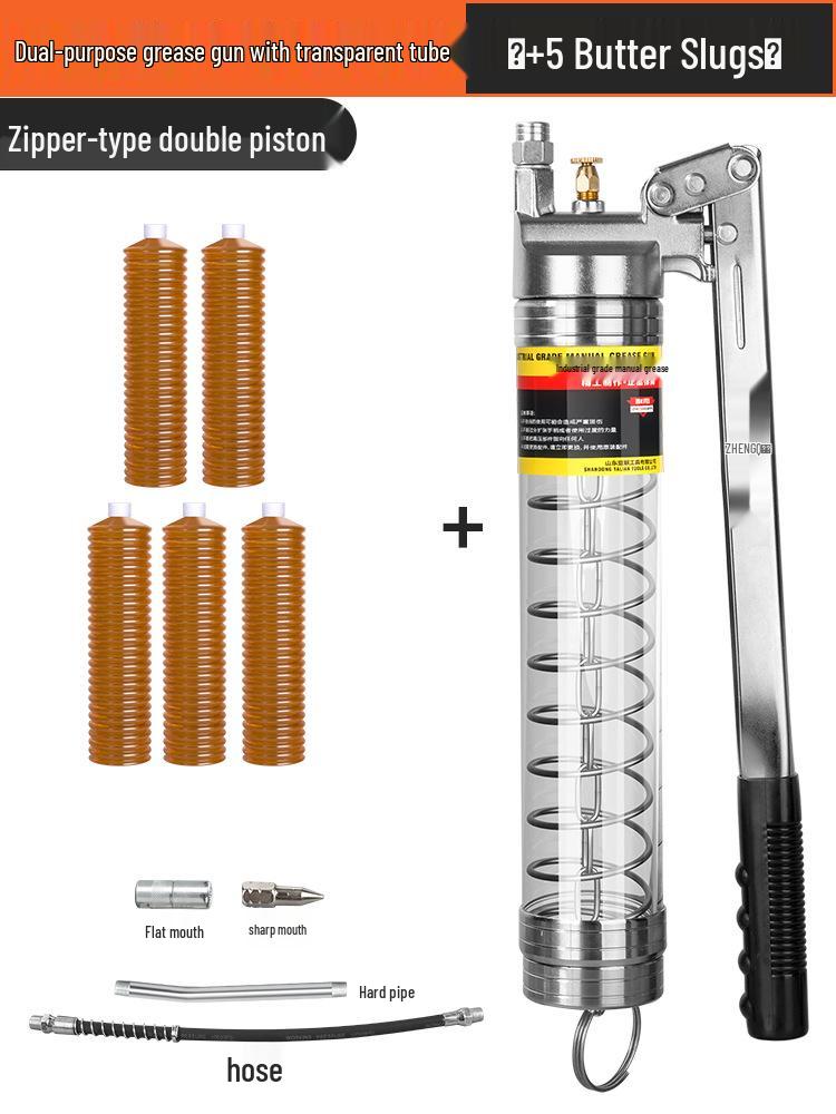 High-Pressure Dual Rod Grease Gun for Forklift & Excavator