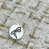 5Pcs Korean INS Cute Sweety Bow Metal Flat Button Women Coat Sweater Knitted Cardigan Craft Deco Clothing DIY Sewing Accessories