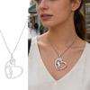 Lightweight Stainless Steel Necklace With Athletic Volleyball Pose And Heart Pendant Neck Chain For Women And Men