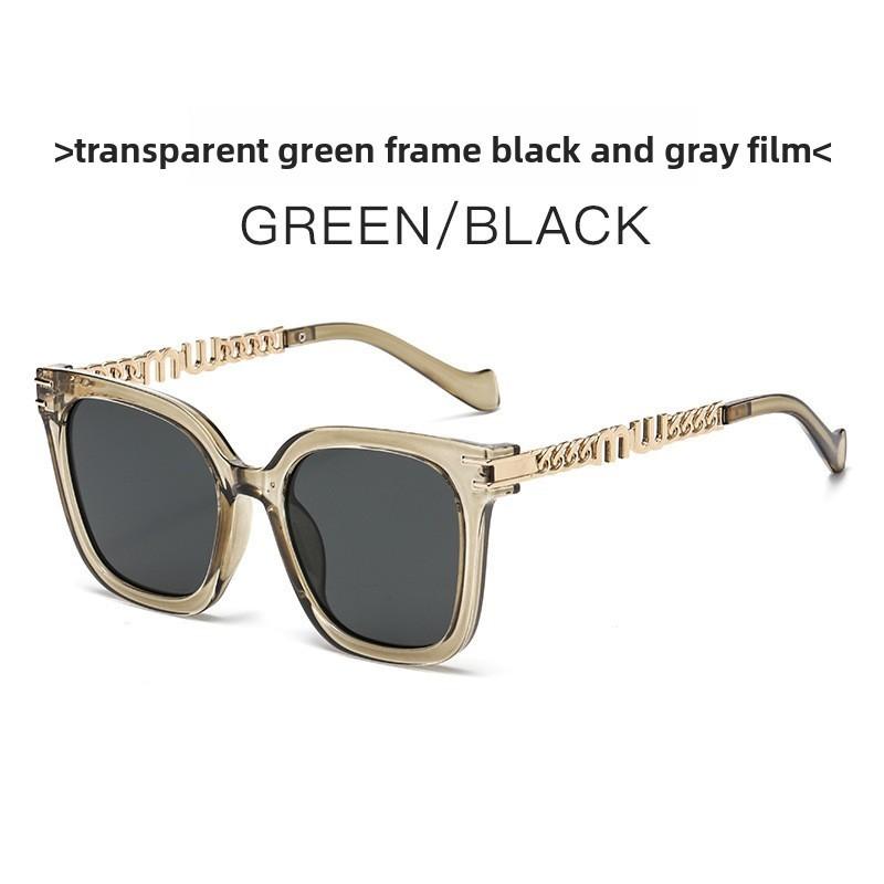 

Fashion Unisex Square Sunglasses With Protection For Outdoor Travel And Parties зелений