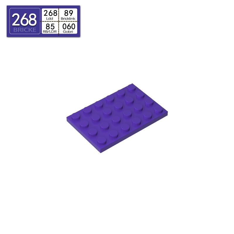 BRICKE Zhuan Ke 4x6 Plate Compatible with Lego MOC Building Blocks Puzzle Teaching Aids.